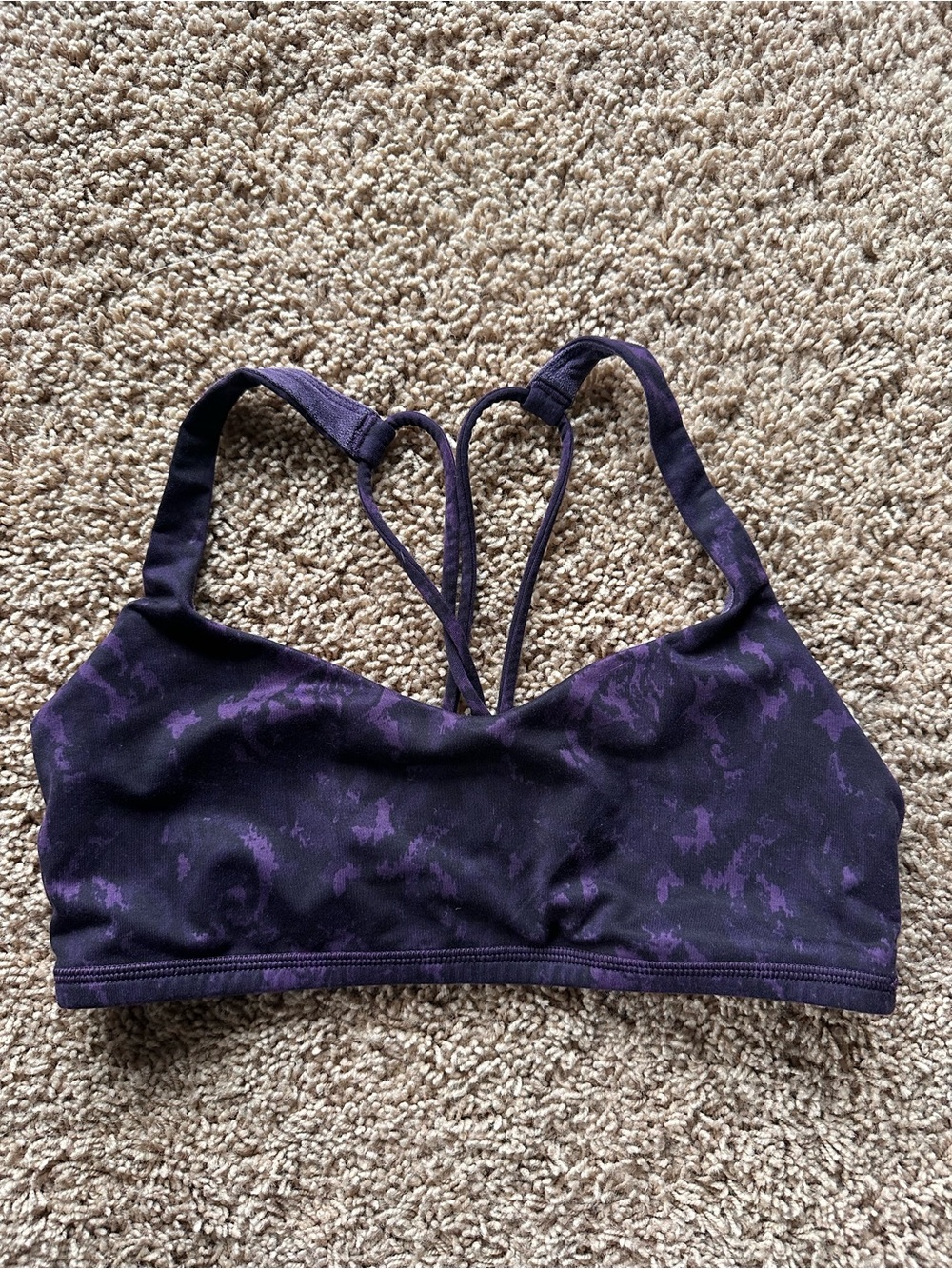 lululemon athletica beautiful baroque deep zinfandale - free to be sports bra